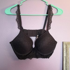 Aerie Gray Lace Push Up Bra